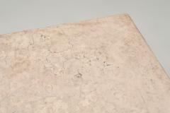 Gilbert Poillerat Travertine Coffee Table in the manner of Gilbert Poillerat Europe ca 1980s - 4452449
