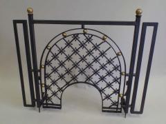 Gilbert Poillerat Two French Mid Century Wrought Iron Fire Screens Attributed to Gilbert Poillerat - 1830666
