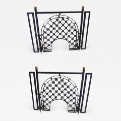 Gilbert Poillerat Two French Mid Century Wrought Iron Fire Screens Attributed to Gilbert Poillerat - 1832982