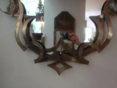 Gilbert Poillerat Vintage Patinated Metal Ribbon Mirror - 3649818