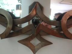 Gilbert Poillerat Vintage Patinated Metal Ribbon Mirror - 3649819