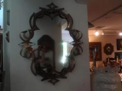 Gilbert Poillerat Vintage Patinated Metal Ribbon Mirror - 3649853