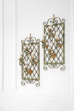 Gilbert Poillerat Wall Lights in Wrought Iron - 4276850
