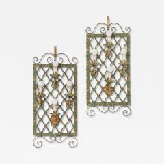 Gilbert Poillerat Wall Lights in Wrought Iron - 4277112