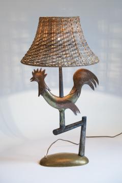 Gilbert Poillerat Wrought Iron BIrd lamp in the style of Gilbert Poillerat - 1231671