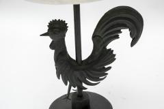 Gilbert Poillerat Wrought Iron rooster table lamp in the style of Gilbert Poillerat - 1310039