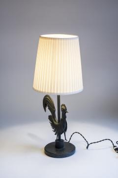 Gilbert Poillerat Wrought Iron rooster table lamp in the style of Gilbert Poillerat - 1310040