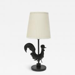 Gilbert Poillerat Wrought Iron rooster table lamp in the style of Gilbert Poillerat - 1311756