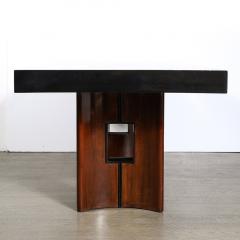 Gilbert Rohde Art Deco Dining Table in Book Matched Walnut and Lacquer Custom by Gilbert Rohde - 3976281