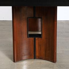 Gilbert Rohde Art Deco Dining Table in Book Matched Walnut and Lacquer Custom by Gilbert Rohde - 3976291