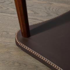 Gilbert Rohde Art Deco Extendable Paldao Series Walnut Leather Dining Table by Gilbert Rohde - 4744575