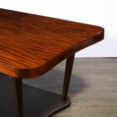 Gilbert Rohde Art Deco Extendable Paldao Series Walnut Leather Dining Table by Gilbert Rohde - 4744593