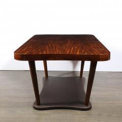 Gilbert Rohde Art Deco Extendable Paldao Series Walnut Leather Dining Table by Gilbert Rohde - 4744602