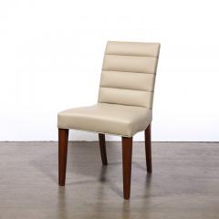 Gilbert Rohde Art Deco Gilbert Rohde Chair in Holly Hunt Leather w Tufted Back Walnut Legs - 3197511