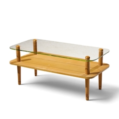Gilbert Rohde Gilbert Rhode Style Mid Century Walnut and Glass Coffee Table - 4756517