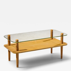 Gilbert Rohde Gilbert Rhode Style Mid Century Walnut and Glass Coffee Table - 4760317