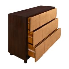 Gilbert Rohde Gilbert Rohde Chic Pair of Chests with Upholstered Drawer Fronts 1940s - 4318102
