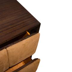 Gilbert Rohde Gilbert Rohde Chic Pair of Chests with Upholstered Drawer Fronts 1940s - 4318103