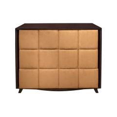 Gilbert Rohde Gilbert Rohde Chic Pair of Chests with Upholstered Drawer Fronts 1940s - 4318106