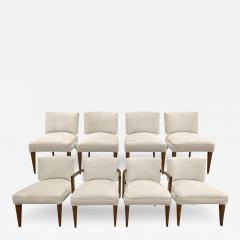 Gilbert Rohde Gilbert Rohde Elegant Set of 8 Newly Upholstered Dining Chairs 1940s - 2972017