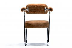 Gilbert Rohde Gilbert Rohde Set of 4 Chrome Art Deco Dining Chairs in Soft New Chestnut Fabric - 4522861