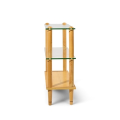 Gilbert Rohde Gilbert Rohde Style Mid Century Glass and Walnut Console Table - 4756321