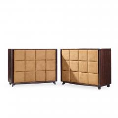 Gilbert Rohde Gilbert Rohde for Herman Miller Model 4140 Upholstered Chest Dresser Pair - 4546961