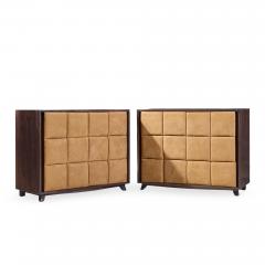Gilbert Rohde Gilbert Rohde for Herman Miller Model 4140 Upholstered Chest Dresser Pair - 4546964