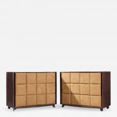 Gilbert Rohde Gilbert Rohde for Herman Miller Model 4140 Upholstered Chest Dresser Pair - 4547226