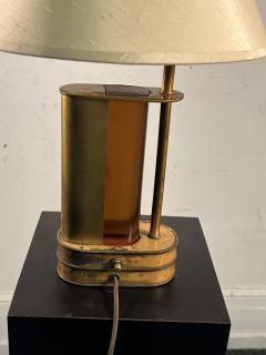 Gilbert Rohde MODERNIST BAKELITE AND BRASS ART DECO LAMP - 3320048