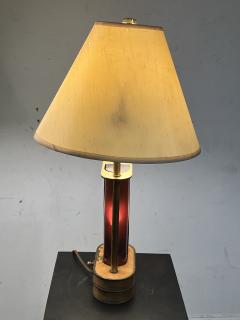 Gilbert Rohde MODERNIST BAKELITE AND BRASS ART DECO LAMP - 3320051