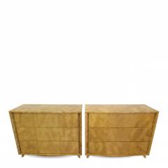 Gilbert Rohde Pair of American Modern Parchment Three Drawer Chests Gilbert Rohde - 4272866