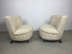 Gilbert Rohde Pair of Button Tufted Slipper Chairs by Gilbert Rohde - 141576