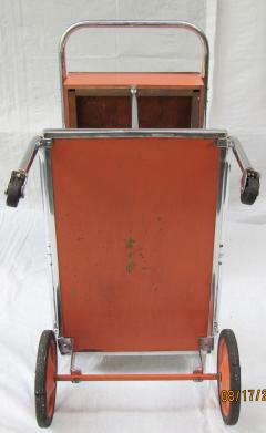Gilbert Rohde Rolling Chrome Bar Cart Gilbert Rohde for Troy Sunshade Art Deco circa 1933 - 731444