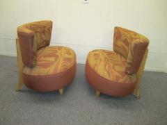 Gilbert Rohde Whimsical Pair of Gilbert Rohde Style 1940s Slipper Chairs Mid Century Modern - 1808884