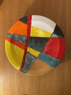 Gilbert Valentin Ceramic Plate by Gilbert Valentin France 1960s - 4452648