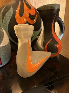 Gilbert Valentin Ceramic Vase by Gilbert Valentin Les Archanges Vallauris France 1950s - 4634921