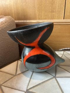 Gilbert Valentin Ceramic Vase by Gilbert Valentin Les Archanges Vallauris France 1950s - 4703204