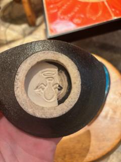 Gilbert Valentin Pair of ceramic decorative Vide Poche by Gilbert Valentin France Circa 1960s - 4539532