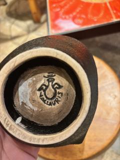 Gilbert Valentin Pair of ceramic decorative Vide Poche by Gilbert Valentin France Circa 1960s - 4539538