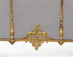 Gild Brass French Rococo Revival Fire Screen 1900 France - 2937068