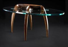 Gildas Berthelot Pragmatism Walnut Coffee Table Signed by Gildas Berthelot - 1160115