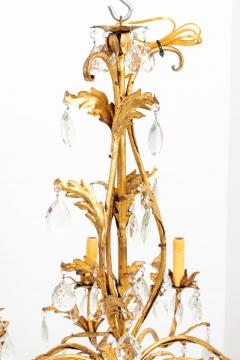 Gilded 8 stem chandelier - 1614772