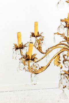 Gilded 8 stem chandelier - 1614773