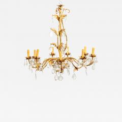 Gilded 8 stem chandelier - 1618178