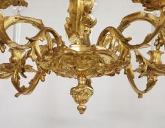 Gilded Bronze 10 Arm Regency Style Chandelier From Spain - 4293340