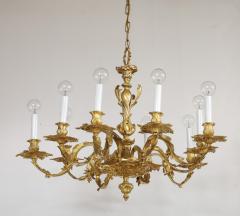Gilded Bronze 10 Arm Regency Style Chandelier From Spain - 4293343