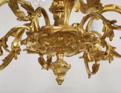 Gilded Bronze 10 Arm Regency Style Chandelier From Spain - 4293345