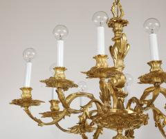Gilded Bronze 10 Arm Regency Style Chandelier From Spain - 4293347