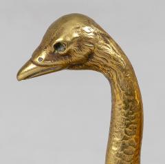 Gilded Bronze Ostrich Inkwell - 2473478